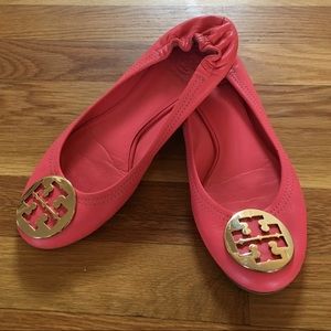 Tory Burch Reva pink coral ballet flats 8